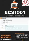 ECS1501 Assignment 2 Semester 2 2023 (Solutiona/answers)