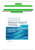    TEST BANK Brunner & Suddarth's Textbook of Medical-Surgical Nursing    Janice L Hinkle, Kerry H. Cheever, Kristen Overbaugh  15th Edition-latest 2023-2024