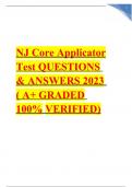 NJ CORE PESTICIDE APPLICATOR TEST QUESTIONS AND ANSWERS GRADED A+