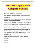 NSG318 Topic 1 With Complete Solution