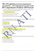 RN ATI capstone proctored comprehensive  assessment B …ATI comprehensive practice test B  RN Comprehensive Predictor 2019 Form B 1. A nurse is providing teaching about the gastrostomy tube feedings to the parents of a school age child. Which of the follow