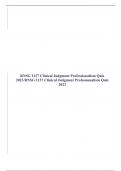 RNSG 1137 Clinical Judgment Professionalism Quiz 2023/RNSG 1137 Clinical Judgment Professionalism Quiz 2023