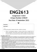 ENG2613 Assignment 4 (ANSWERS) 2023 - DISTINCTION GUARANTEED