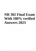 NR 302 Final Exam Questions With Verified Answers Latest Update 2023/2024 | GRADED
