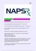NAPSRx Quiz #4 /Questions With Verified Answers Graded (A+)