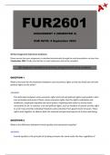 FUR2601 Assignment 2 Semester 2 - (Due: 4 September 2023)