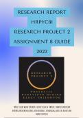HRPYC81 2023 PROJECT 2 ASSIGNMENT 8 GUIDE - RESEARCH PROJECT