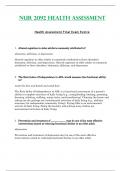 Final Exam Evolve - NUR2092 / NUR 2092 (Latest 2023 / 2024) : Health Assessment - Rasmussen