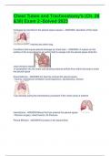 Chest Tubes and Tracheostomy's (Ch. 28 &30) Exam 2 -Solved 2023