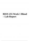 BIOS 255 Week 1: Blood Lab Report 