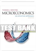 Test Bank For Microeconomics: An Intuitive Approach - 2nd - 2017 All Chapters - 9781305115941