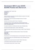 Electrolysis IBEC+Laser STATE BOARD Practice test 2023 Q & A