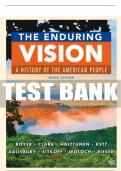 Test Bank For The Enduring Vision: A History of the American People - 9th - 2018 All Chapters - 9781305861664