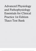 Advanced Physiology and Pathophysiology Essentials for Clinical Practice 1st Edition Tkacs Test Bank.