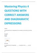 Mastering Physics 4 QUESTIONS WITH  CORRECT ANSWERS  AND DIAGRAMATIC  EXPRESSIONS