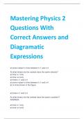 Mastering Physics 2 Questions With  Correct Answers and  Diagramatic  Expressions