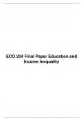 ECO 204 Final Paper Education and  Income Inequality