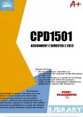 CPD1501 Assignment 2 (DETAILED ANSWERS) 2023 - DUE  1 September 2023, 8:00 AM