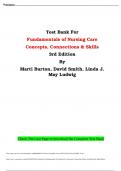 Test Bank for Davis Advantage for Fundamentals of Nursing Care: Concepts, Connections & Skills 4th Edition By Marti Burton; David Smith (2023-2024) /9781719644556/ Chapter 1-38/ Complete Questions and Answers A+