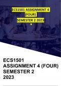 ECS1501 ASSIGNMENT 4 SEMESTER 2 2023 (100%)