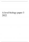 AQA A LEVEL BIOLOGY 7402/3 PAPER 3 Marking Scheme  JUN22