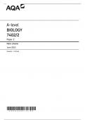 AQA A LEVEL BIOLOGY PAPER 2 JUNE 2023 MARK SCHEME (7402/2)