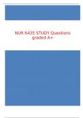 NUR 6435 STUDY Questions graded A+