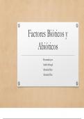 Apuntes sobre factores bioticos y abioticos