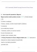 ATI Community Health Nursing Proctored Focus Exam Questions and Answers