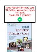 TEST BANK For Burns' Pediatric Primary Care 7th Edition -All Chapters | Best Guide 2023