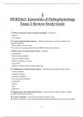 NUR2063: Essentials of Pathophysiology Exam 2 Exam Elaborations latest Update 2023|2024 Graded A+