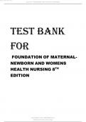 Test Bank for Olds Maternal Newborn Nursing and Womens Health Across the Lifespan 8th Edition Davidson