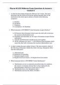 Pharm NCLEX Midterm Exam Questions & Answers  Graded A