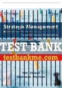 Test Bank For Strategic Management: Concepts and Cases: Competitiveness and Globalization - 14th - 2024 All Chapters - 9780357716762