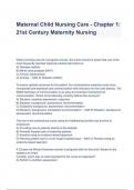 Test Bank For Maternal-Child Nursing 21st Century Maternity Nursing (A+ GRADED 100% VERIFIED)