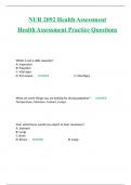 NUR 2092 Health Assessment Health Assessment Practice Questions