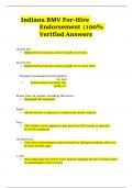 Indiana BMV For-Hire Endorsement 100% Verified Answers