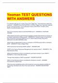 Yeoman TEST QUESTIONS  WITH ANSWERS