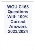 WGU C168 Questions With 100% Correct Answers 2023/2024