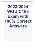 2023-2024 WGU C168 Exam with 100% Correct Answers