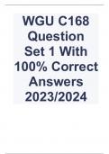 WGU C168 Question  Set 1 With 100% Correct Answers 2023/2024