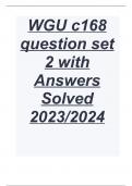 WGU c168 question set 2 with Answers Solved 2023/2024