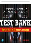 Test Bank For Modern Systems Analysis and Design 9th Edition All Chapters - 9780135791578