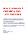 MSN 610 Module 2 QUESTION AND  100% ANSWERS