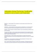 Laboratory Animal Technician Certification questions and answers well illustrated.