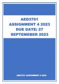 AED3701 ASSIGNMENT 4 2023