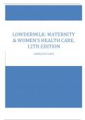 Maternity and Women's Health Care 12th Edition Lowdermilk Test Bank