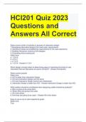 HCI201 Quiz 2023 Questions and Answers All Correct 