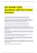 HCI EXAM I 2023 Questions with All Correct Answers