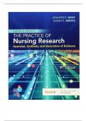 Test Bank For Burns and Groves The Practice of Nursing Research 9th Edition||ISBN NO-10,0323673171||ISBN NO-13,978-0323673174||Complete Guide||Latest Update 2023||